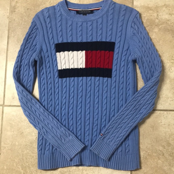 EUC! Tommy Hilfiger sky blue sweater - Picture 1 of 3